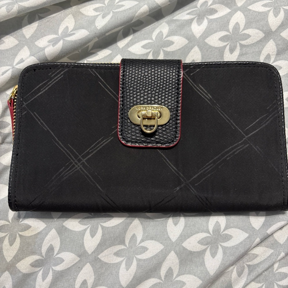 Vera Bradley Black and Red Wallet